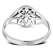 Plain Celtic Trinity Knots Silver Ring, rp336