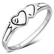 Hearts Silver Ring, rp394