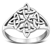 Celtic Knot Plain Solid Sterling Silver Ring, rp541