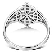 Celtic Knot Plain Solid Sterling Silver Ring, rp541