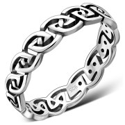 Celtic Knot Mens Silver Ring, rp582