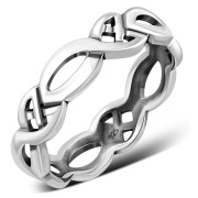 Celtic Knot Plain Silver Band Ring, rp634