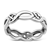 Celtic Knot Plain Silver Band Ring, rp634