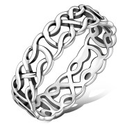 Plain Silver Celtic Band Ring, rp643