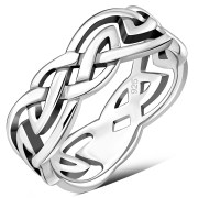 Celtic Knot Silver Band Ring, rp647