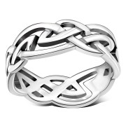 Celtic Knot Silver Band Ring, rp647