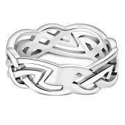 Celtic Knot Silver Band Ring, rp647