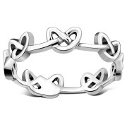 Celtic Knot Plain Silver Band Ring, rp652