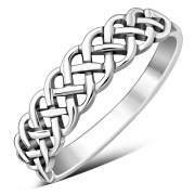 Celtic knot Plain Sterling Silver Ring, rp663