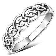 Plain Celtic Knot Ring Sterling Silver, rp664