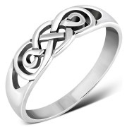 Scottish Style Celtic Knot Sterling Silver Ring, rp673