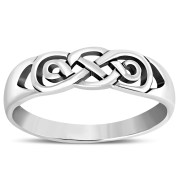 Scottish Style Celtic Knot Sterling Silver Ring, rp673