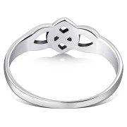 Delicate Celtic Knot Plain Silver Ring, rp675