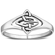 Celtic Trinity knot Design Plain Silver Ring, rp680