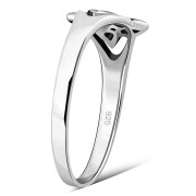 Celtic Trinity knot Design Plain Silver Ring, rp680