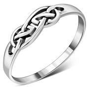 Irish Celtic Knot Sterling Silver Ring, rp683