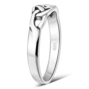Two Silver Trinity knot in one ring, rp684