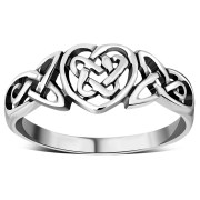 Celtic Trinity Heart Ring Sterling Silver, rp689