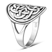 Round Large Celtic Ring, 925 Sterling Silver, rp697