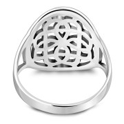 Round Large Celtic Ring, 925 Sterling Silver, rp697