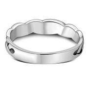 Plain Celtic Knot Band Ring 925 Sterling Silver, rp704