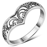 Filigree Style Silver Ring, rp725