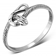 Thin Silver Snake Ring 925 Sterling Silver, rp728