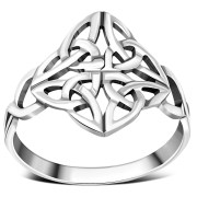 Large Celtic Trinity Silver Ring, rp730