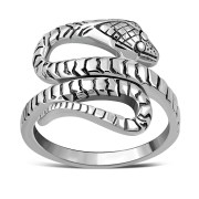 Plain Silver Snake Ring, rp767
