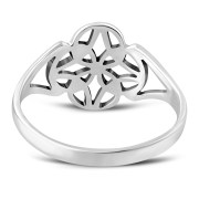Light Sterling Silver Celtic Trinity Knot Ring, rp777