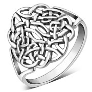 Large Light Plain Celtic Silver Ring, rp778