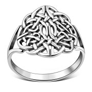 Large Light Plain Celtic Silver Ring, rp778