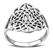 Large Light Plain Celtic Silver Ring, rp778