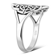 Large Light Plain Celtic Silver Ring, rp778