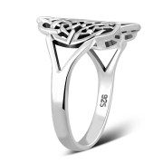 Large Light Plain Celtic Silver Ring, rp778