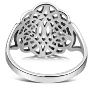 Large Light Plain Celtic Silver Ring, rp778