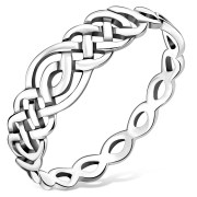 All Around Plain Celtic Knot Silver Ringת רפ781