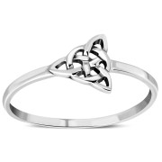 Plain Celtic Trinity Knot Silver Ring, rp794