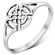 Plain Light Celtic Knot Silver Ring, rp797