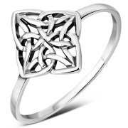 Light Celtic Knot Plain Silver Ring, rp805