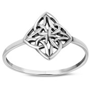 Light Celtic Knot Plain Silver Ring, rp805
