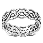 Celtic Knot Silver Band Ring, rp831