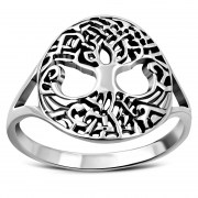 Tree of Life, Plain Celtic Knot Silver Ring, rp867