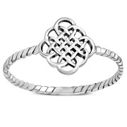  Twisted Shank Silver Celtic Ring - rp886