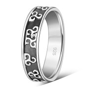Celtic Triskele Triple Spiral Band Ring, rp895