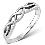 Celtic Knot Plain Silver Band Ring, rp897