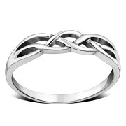 Celtic Knot Plain Silver Band Ring, rp897
