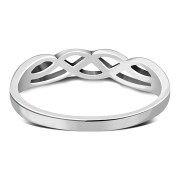 Celtic Knot Plain Silver Band Ring, rp897