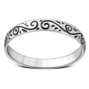 Ethnic Style Sterling Silver Band Ring, rpk6