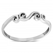 Delicate Spiral Silver Ring, rpk35
